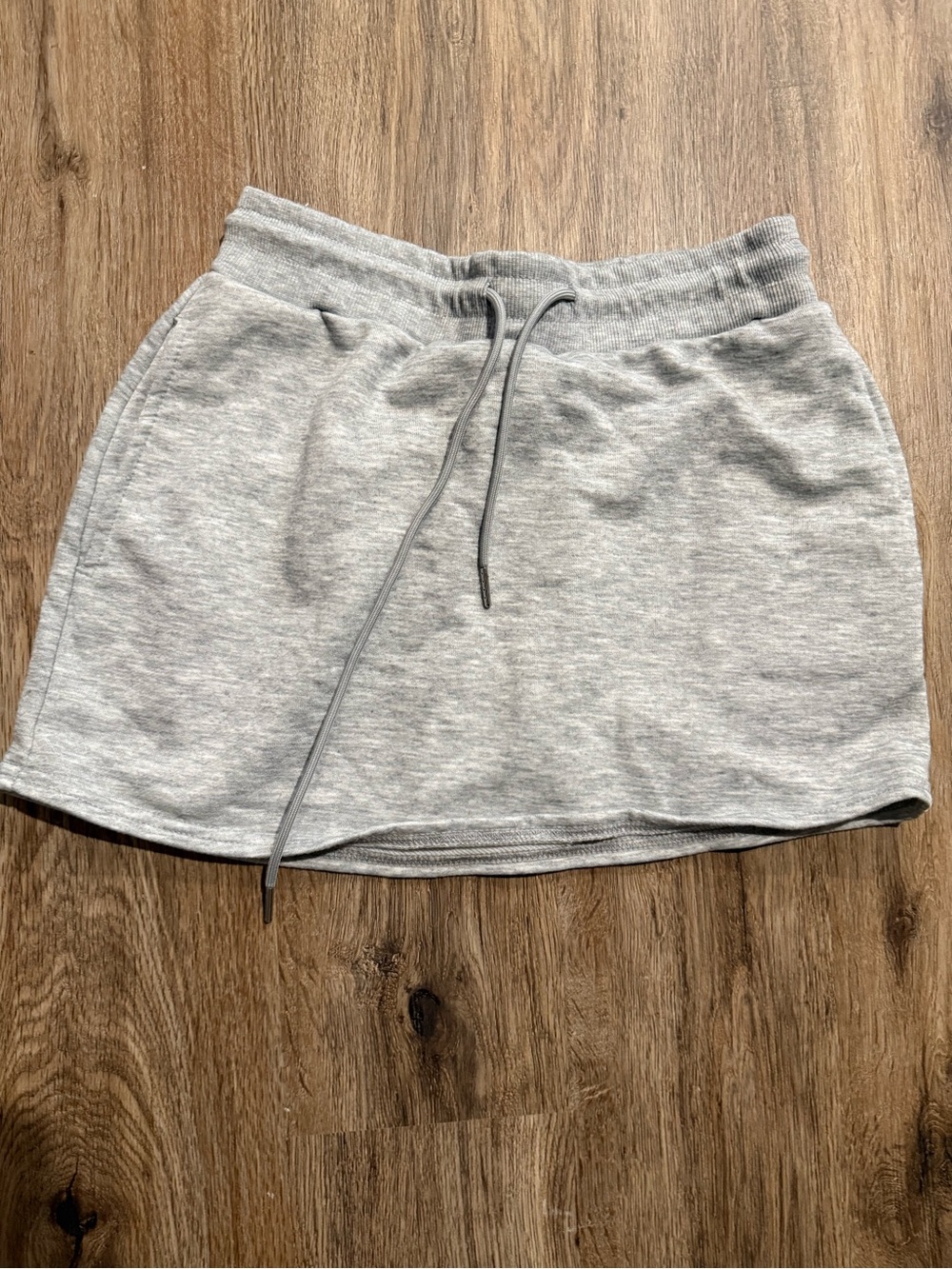 SHEIN medium Heather Gray Drawstring Sweat Skirt